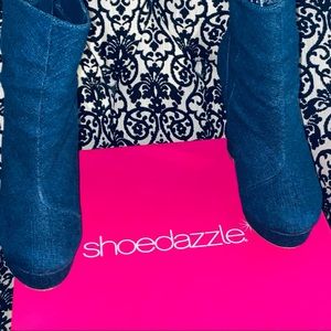 Shoe Dazzle Women's Denim Ankle Boots